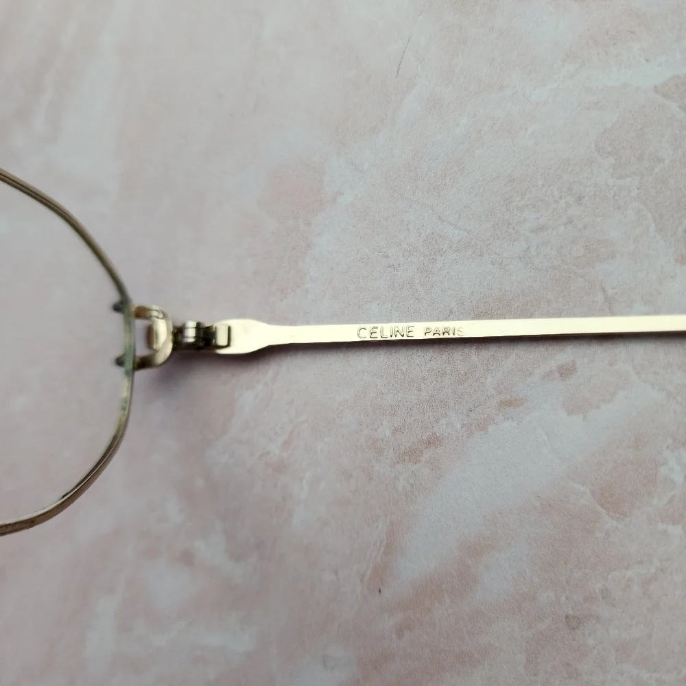 CELINE x VINTAGE 12K Gold Filled‎ Oval Glasses Frames style 8560